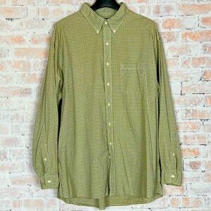 Brooks Olive Checkered Casual Shirt